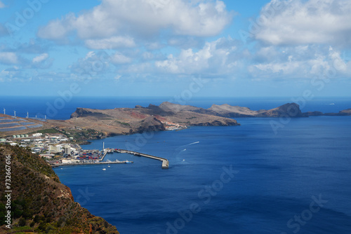 port cargo in Canical on Madeira island, Portugal