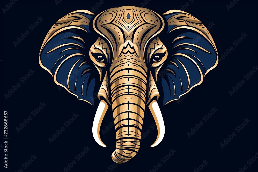 A wise elephant face logo representing wisdom and intelligence