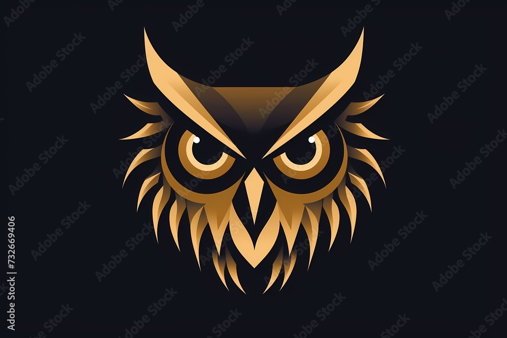 A wise owl face logo symbolizing knowledge and insight