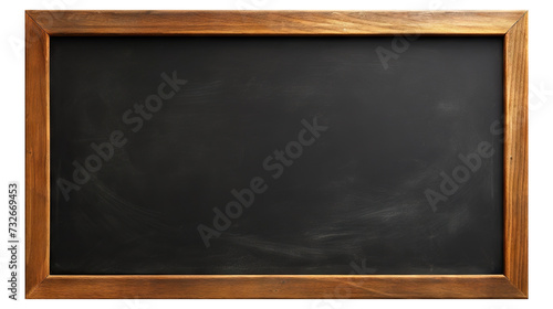 Blank blackboard in wooden frame, cut out