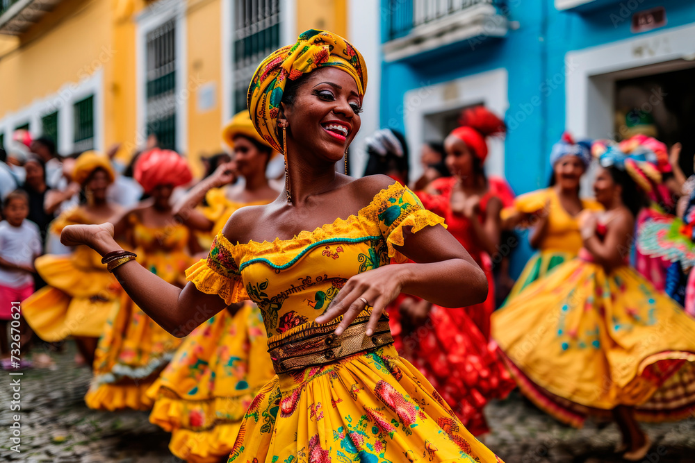 Vibrant Colors and Traditional Music: A Journey Through Brazilian Dance in S. Salvador