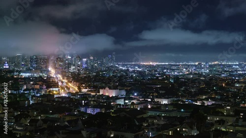 Wallpaper Mural Illuminated San Francisco Bay and Downtown Skyline Time Lapse California USA Torontodigital.ca