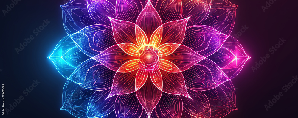 psychedelic rosette, AI generated