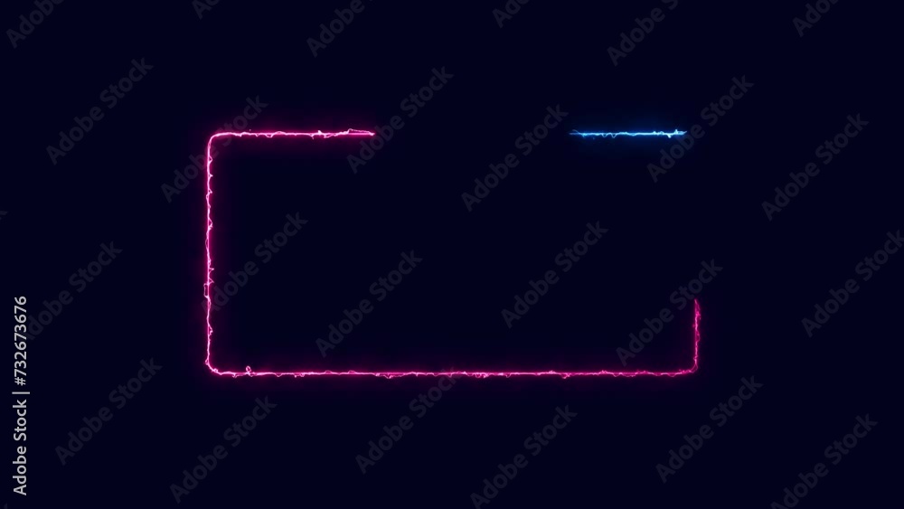 Abstract Neon frame on a transparent background. Luminous banner animation. Neon frame. Abstract background with neon frame pattern LED. 4K video animation on a transparent background. Abstract Neon frame on a transparent background. Luminous banner animation. Neon frame. Abstract background with neon frame pattern LED. 4K video animation on a transparent background.