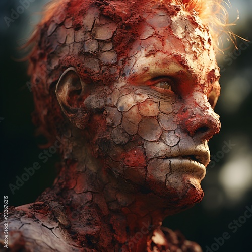 zombie skin disease spreads rapidly,leaving its victims with a pallid complexion grotesque lesions that mar their once-human appearance.the infection progresses,the skin becomes increasingly necrotic. photo