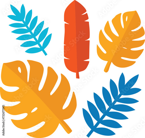 set of feathers vector