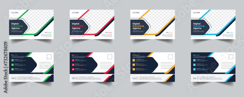 Modern Creative Corporate Post Card Template, Vector Template for Opening Invitation Editable, Professional Business Postcard Design, Event Card Design, Invitation Design, Direct Mail EDDM Template