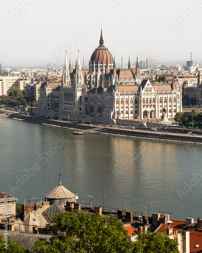 Photography Hungarian parliament building from the other side of Danube river