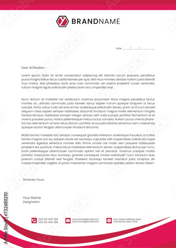 Business and corporate vector letterhead design template