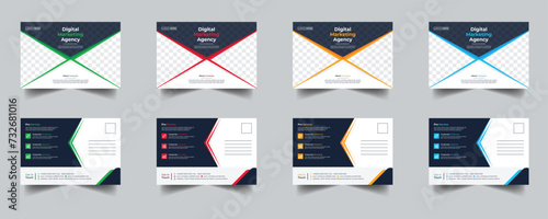 Modern Creative Corporate Post Card Template, Vector Template for Opening Invitation Editable, Professional Business Postcard Design, Event Card Design, Invitation Design, Direct Mail EDDM Template
