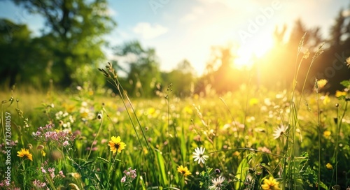 Basking in the Sun: A Relaxing Summer Day in the Meadow