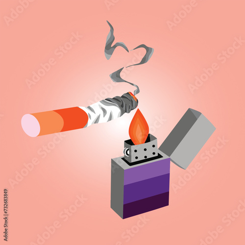 burning cigarette in a ashtray