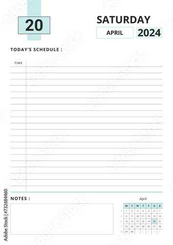 Daily Planner April 2024