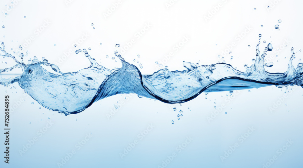 Water splash in circle shape isolated on white background Water splash in circle shape isolated on white background