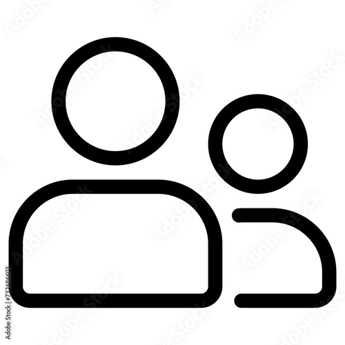 people icon, simple vector design