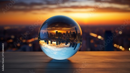 A glass globe, symbolizing care, responsibility, and environmental consciousness. © Bulder Creative