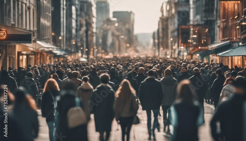 City Flow: Overhead Perspective of People Walking in the Urban Hustle