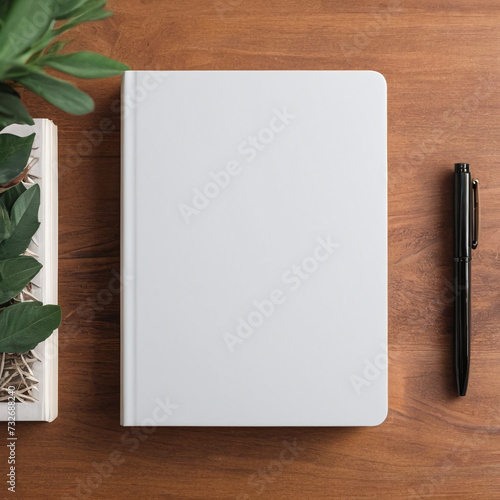 Blank book cover mockup template