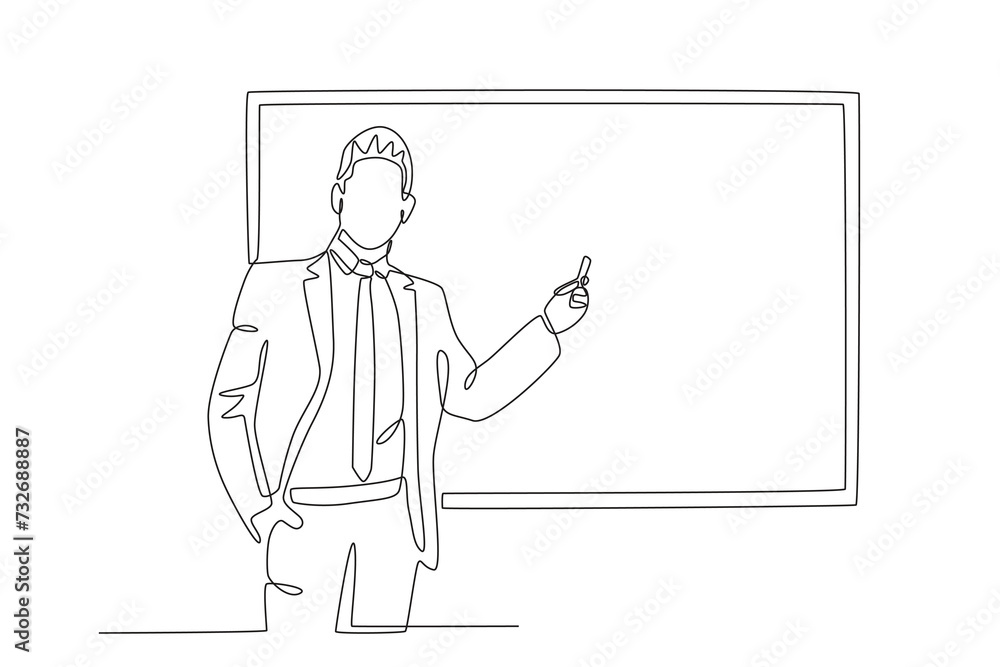 A superior is explaining an employee's duties A superior is explaining an employee's duties