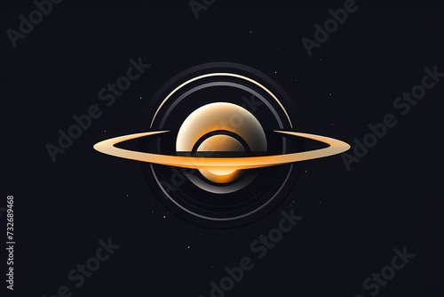 A futuristic symbol logo inspired by space and exploration