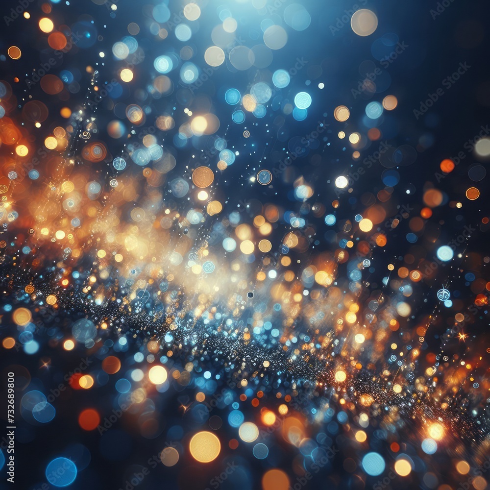 Captivating image of sparkling light particles in bokeh effect, perfect for vibrant backdrop.
