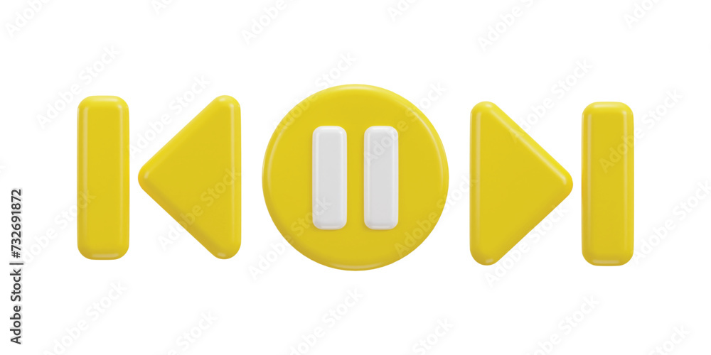 skip, next previous music play buttons 3d vector icon set skip, next previous music play buttons 3d vector icon set