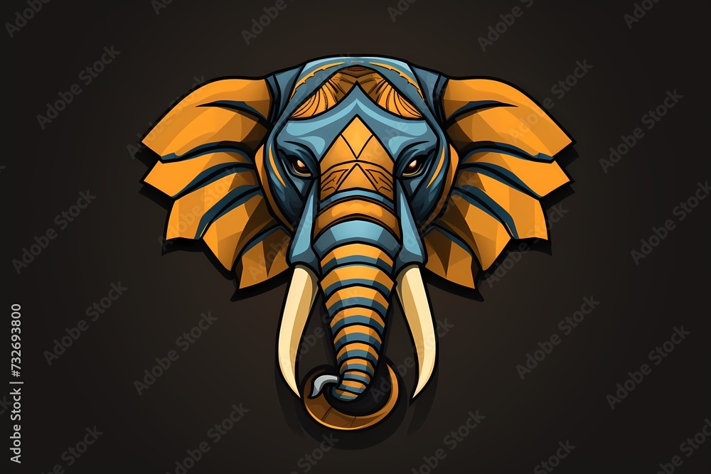 A majestic elephant face logo representing strength and wisdom