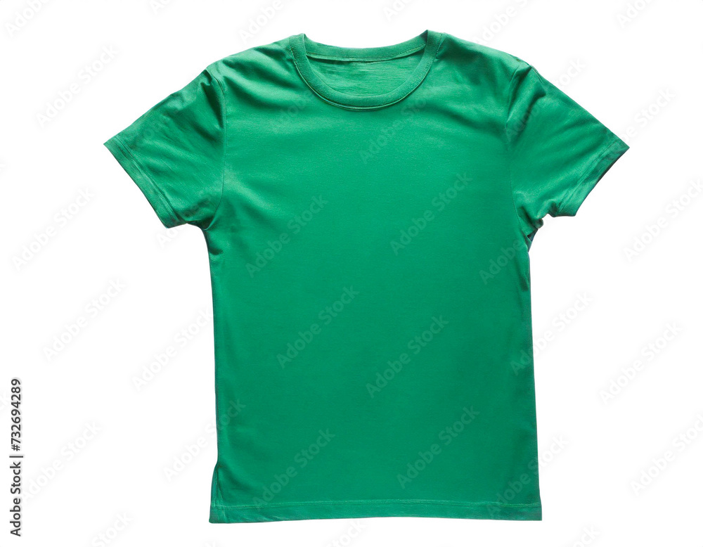 grünes Tshirt isoliert auf weißen Hintergrund, Freistelle grünes Tshirt isoliert auf weißen Hintergrund, Freistelle