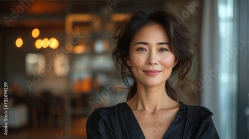 Wallpaper Mural Elegant Woman with a Confident Smile Torontodigital.ca