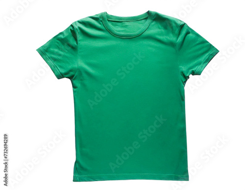 grünes Tshirt isoliert auf weißen Hintergrund, Freistelle