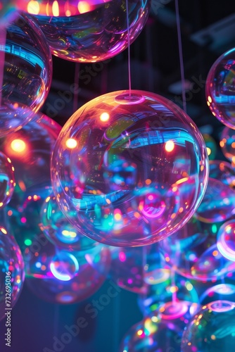 3D glow shape Bubbles © Olga