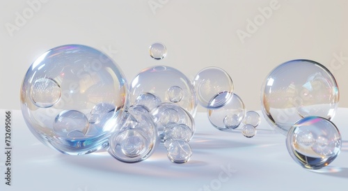3D glow shape Bubbles