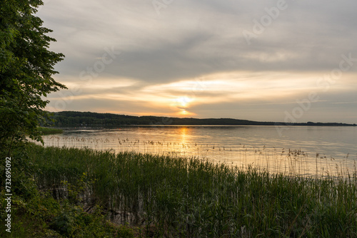 Sonnenuntergang am Ratzeburger See  Schleswig-Holstein  Deutschland