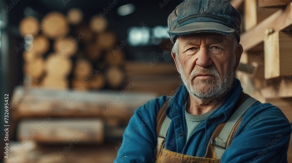 A sawmill worker poster featuring ample room for text or graphics
A sawmill worker poster featuring ample room for text or graphics