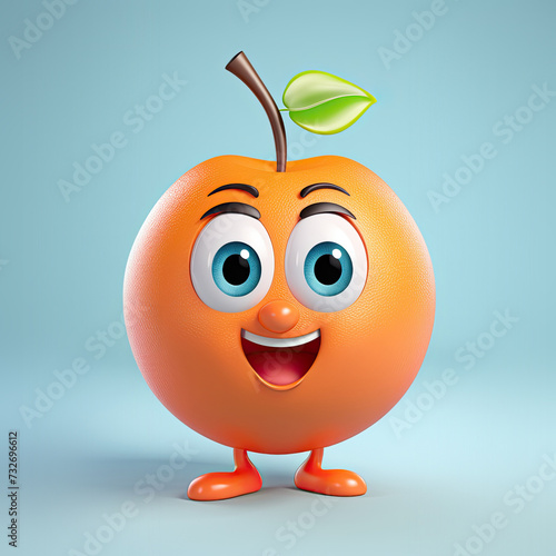 Cute Cartoon Happy Peach Ch...