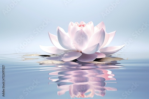 white lotus flower floating on water