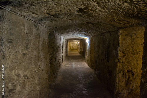 Tunnel in the Catacombs of St. Paul in Rabat, Malta