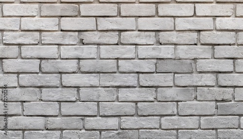 simple white brick wall with light gray shades seamless pattern surface texture background in banner wide panorama format