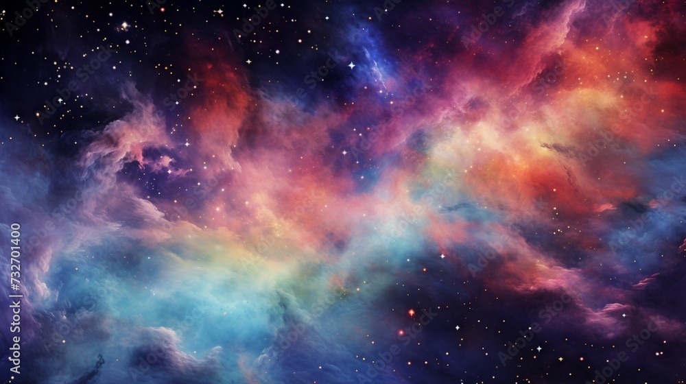 Fototapeta premium A Captivating Representation of a Radiant Cosmos View: Embracing the Splendor of the Celestial Realm