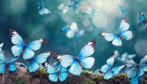 blue flying butterflies © Alexander