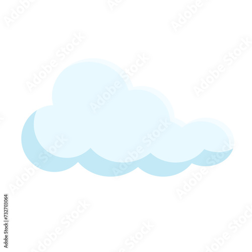 Vector cloud with shadows and highlights