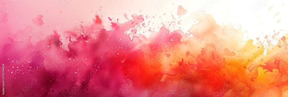 Vibrant Watercolor Splashes Abstract Background

