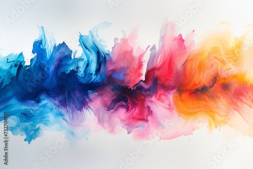 Vibrant Watercolor Splashes Abstract Background
