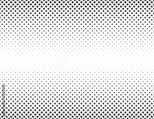 Geometric pattern of black figures on a white background.Seamless in one direction.Option with an Average  fade out.The scale transformation method.