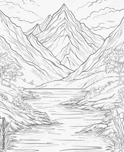 sketch of a landscape