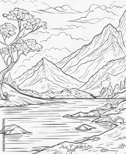 sketch of a landscape