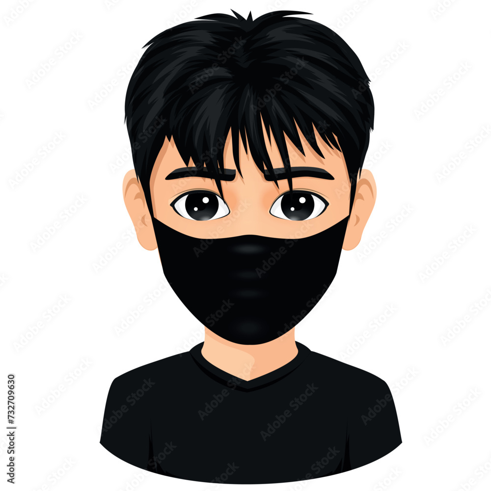 portrait of young male with mask and sunglasses portrait of young male with mask and sunglasses