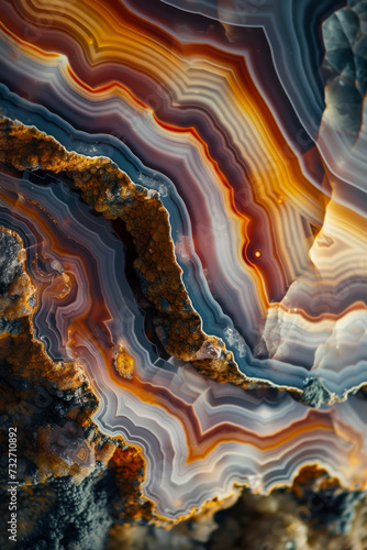 Vertical Gradient surface of agate rock.