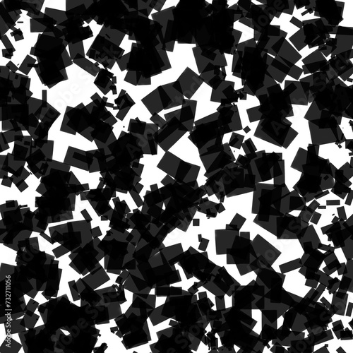 abstract black and white background with random squares