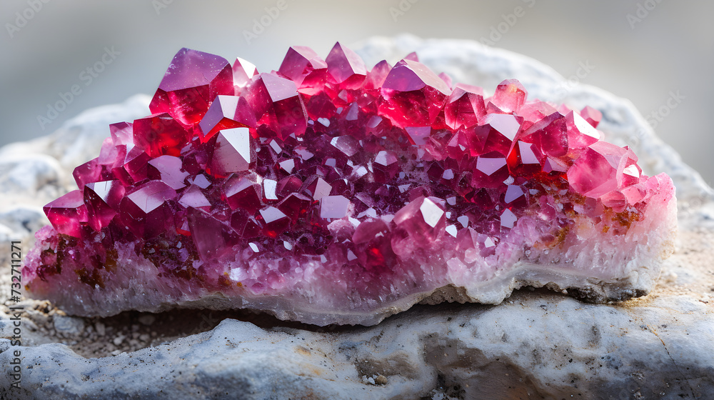 Ancient Treasures: A Collection of Beautiful Ruby Gemstones. Generative AI